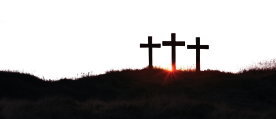 PNG Three Crosses crosses symbol sunset.