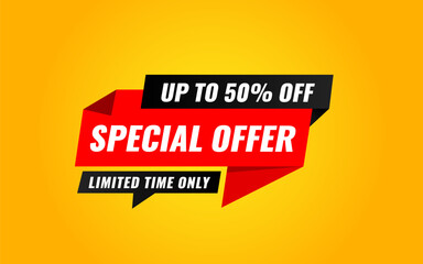 Sale banner template design vector illustration, Special offer sale tag, sale offer banner. Sale Discount template for marketing promotion, retail, store, shop, online store, or website.