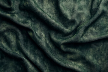 Fototapeta premium Emerald Green Velvet Fabric Texture in Elegant Folds
