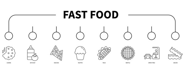 Fast food banner web icon vector illustration concept