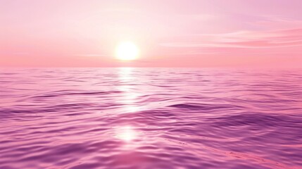 Obraz premium Pink Sunset Over the Ocean