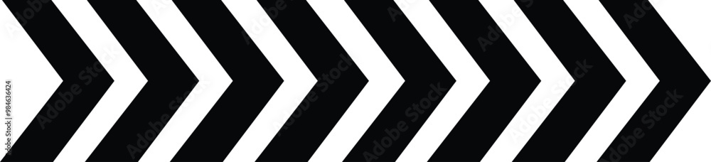 Wall mural arrow moving dynamic symbols. road lines arrow zigzag chevron speeds flat style.