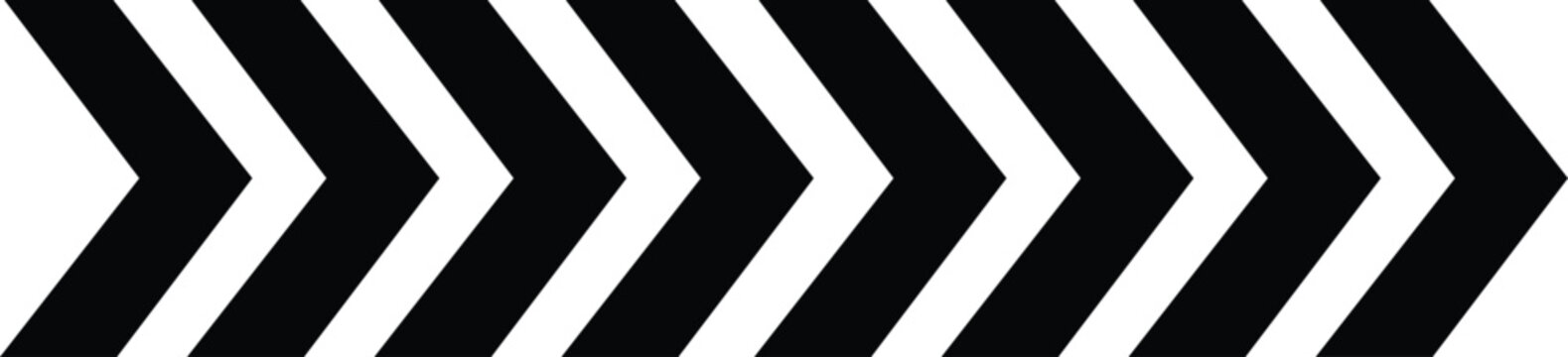 Arrow moving dynamic symbols. Road lines arrow zigzag chevron speeds flat style.