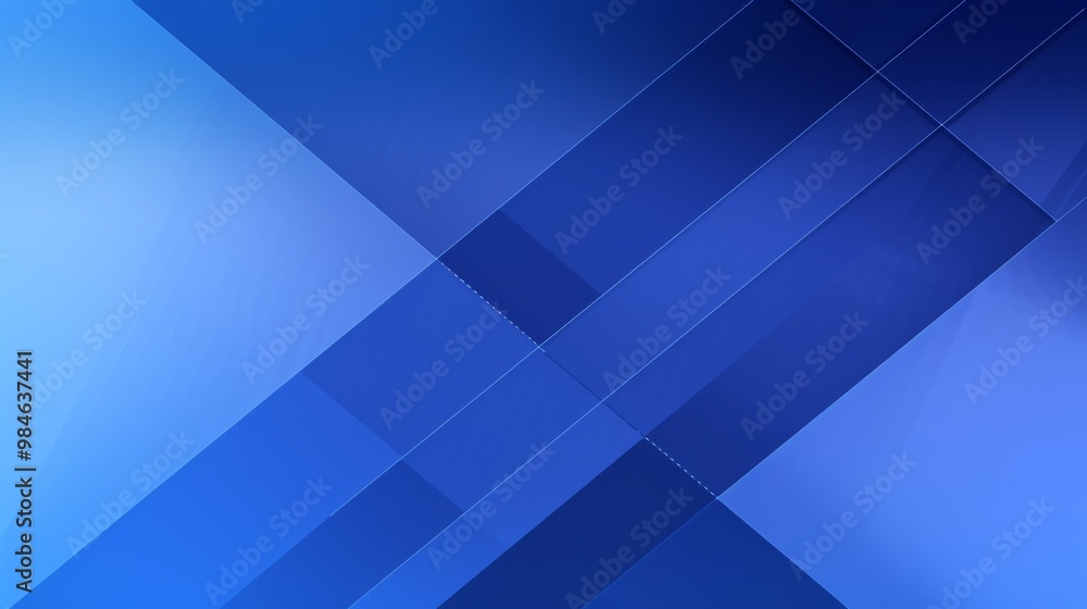 Poster minimalist blue background with diagonal lines and geometric shapes. deep navy color symbolizing tru