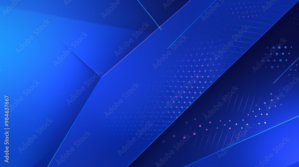 Poster minimalist blue background with diagonal lines and geometric shapes. deep navy color symbolizing tru