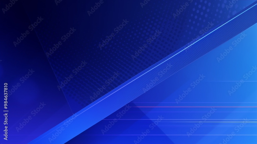 Poster minimalist blue background with diagonal lines and geometric shapes. deep navy color symbolizing tru