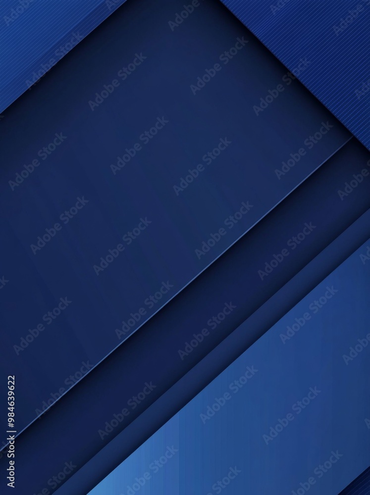 Poster minimalist blue background with diagonal lines and geometric shapes. deep navy color symbolizing tru