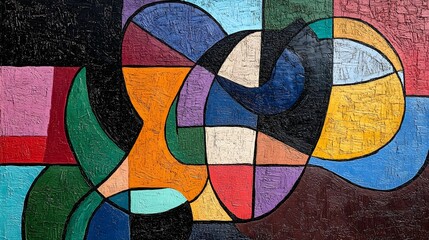 Fototapeta premium Colorful Geometric Shapes, Abstract, Texture, Pattern Background, Wallpaper, Cover and Screen for Smartphone, PC, Laptop, 9:16 and 16:9 Format