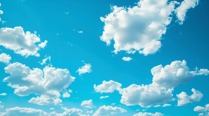 beautiful blue sky with white clouds