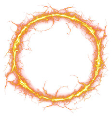 PNG Electric ring glowing effect black.