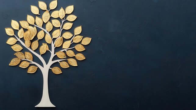 A family tree with gold coins as leaves, representing planned generational wealth