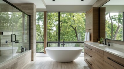 Fototapeta premium Modern Bathroom with a View