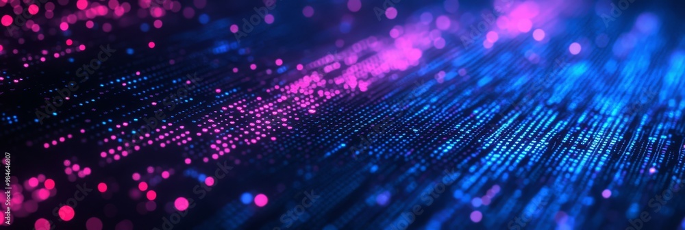 Poster this digital background features intricate lines and vibrant dots, making it perfect for technology 