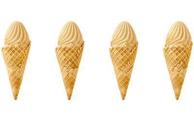 ice cream cone on Transparent background