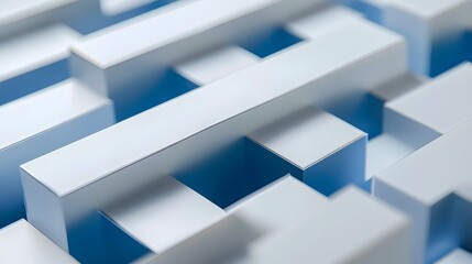 Blue and White Geometric Shapes, Abstract, Texture, Pattern Background, Wallpaper, Cover and Screen for Smartphone, PC, Laptop, 9:16 and 16:9 Format