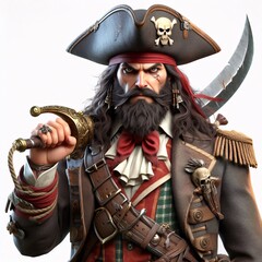 Fototapeta premium a man with a pirate hat and a pirate hat 