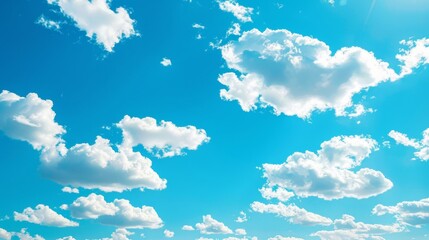 beautiful blue sky with white clouds