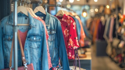 Denim Jacket Clothing Store Display