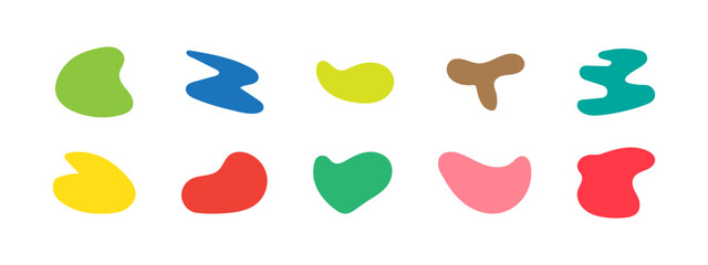blob shape icon, blot, organic wavy shape, liquid doodle form, simple freeform hand drawn