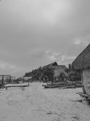 Walking on the beach in Mexico 