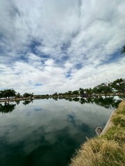clouds over the lake