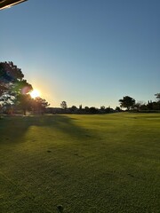 golf course at sunrise