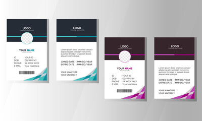 Creative elegant Id card template full clean - vector