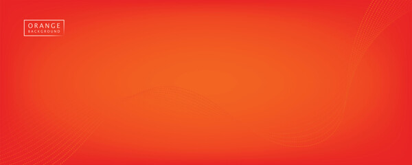 Vector abstract orange background with dynamic orange waves, lines, and particles.