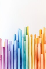 Fototapeta premium Economic tariffs, symbolic wall of high taxes separating nations, watercolor style