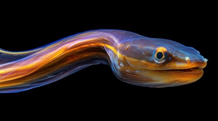 Fototapeta premium A close-up of a colorful eel showcasing its vibrant patterns and features.