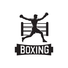 Creative Set Of Illustration Boxing Logo Design