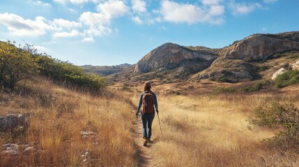 Obraz premium Serene Wilderness Trail: An Outdoor Adventure