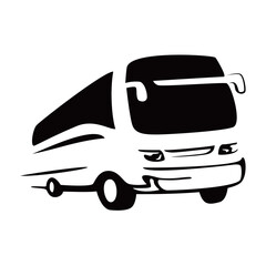 bus silhouette design. travel transportation sign and symbol.