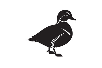Duck silhouette vector illustration, Duck silhouette vector, Duck silhouette PNG.