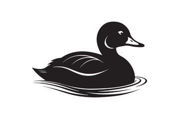 Duck silhouette vector illustration, Duck silhouette vector, Duck silhouette PNG.
