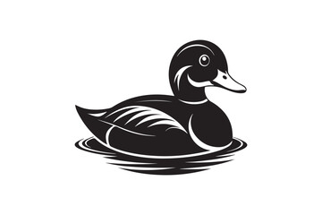 Duck silhouette vector illustration, Duck silhouette vector, Duck silhouette PNG.
