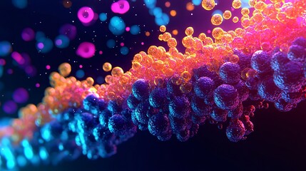 Abstract 3D Spheres in Vibrant Colors