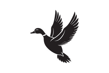 Duck silhouette vector illustration, Duck silhouette vector, Duck silhouette PNG.