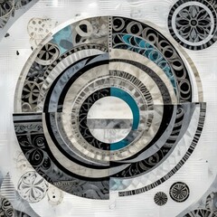 Obraz premium A surreal abstract composition with overlapping