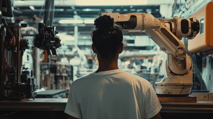 Naklejka premium Automated Manufacturing Plant Robotic Technology