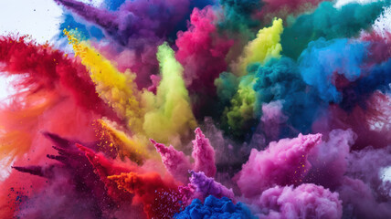 Panorama Background Of A Colorful Rainbow