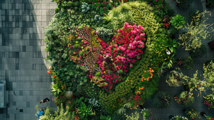 Naklejka premium A fashion marketing initiative that plants seeds in public spaces, growing living billboards of flowers and plants that spell out brand messages