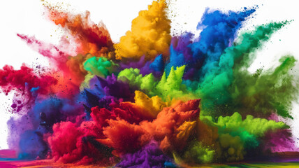 Panorama Background Of A Colorful Rainbow