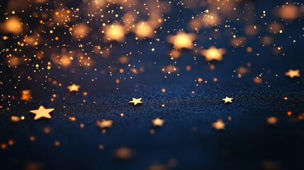 Fototapeta premium A serene night scene with shimmering stars against a dark background.