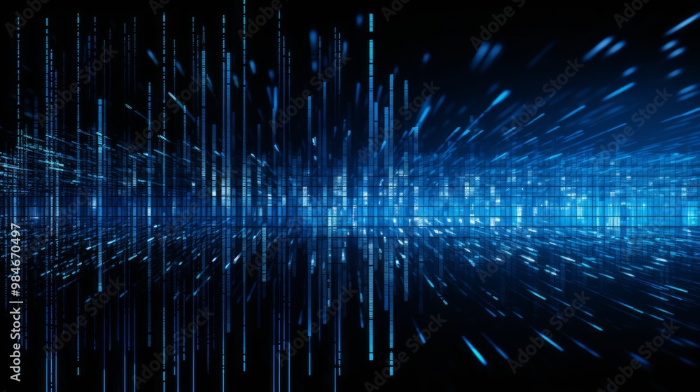 Poster scientific technology data binary code network conveying connectivity. neural network ai generated a