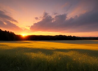 sunset
nature
meadow
