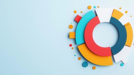 Obraz premium Circular infographic representing different business departments connected seamlessly, efficiency, departmental integration