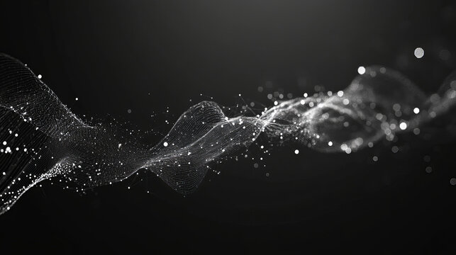 abstract technology particles lines mesh background  