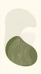 Green and White Geometric Shapes, Abstract, Texture, Pattern Background, Wallpaper, Cover and Screen for Smartphone, PC, Laptop, 9:16 and 16:9 Format