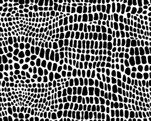 Seamless pattern of alligator skin on a white background		